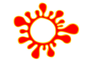 roter Farbfleck - red splash