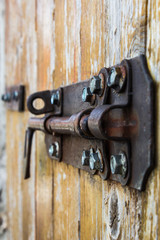 old bold on a wood door