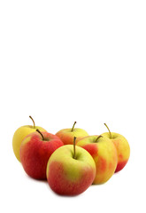 Sechs Äpfel im Dreieck Hochformat