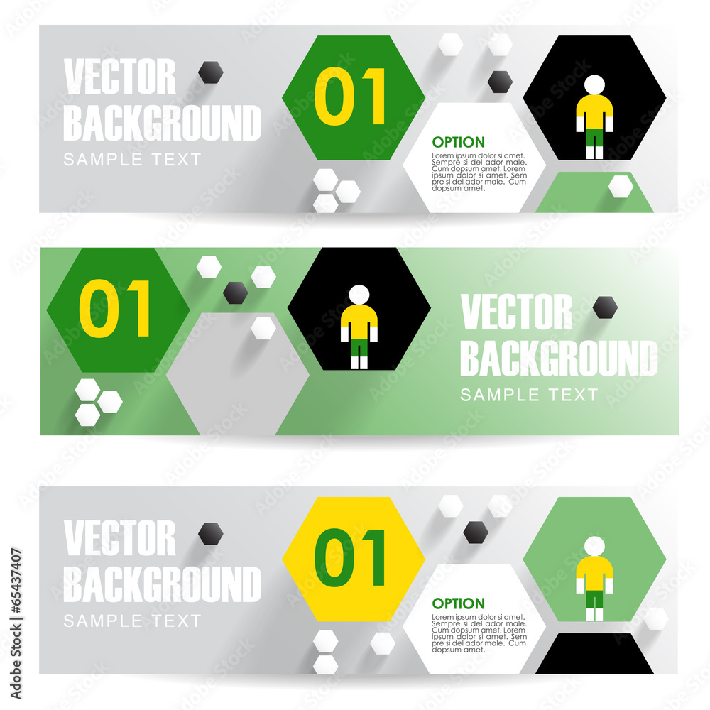 Wall mural Infographics banners, Brazilian soccer football concept, vector