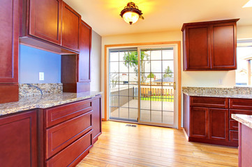 Kitchen room with walkout deck