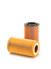Two filter elements isolated on white