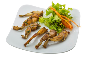 Grilled frog legs