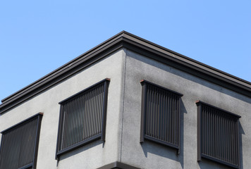 japanese window style on building