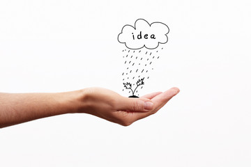idea cloud on hand