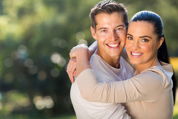Fototapeta premium young loving couple hugging