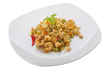 Fried rice with shrimps