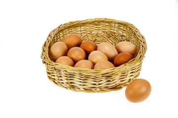 Brown Eggs in a Basket