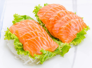 Salmon sashimi
