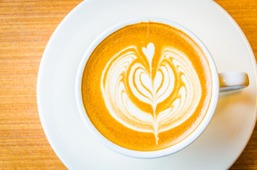 Latte art coffee