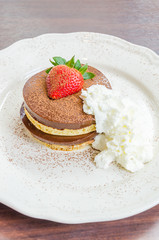 Chocolate pudding pancake