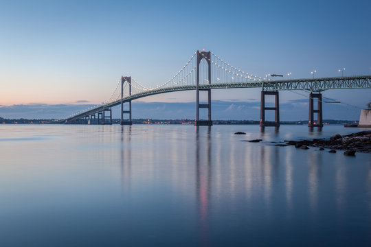 Newport Bridge at Twilight
