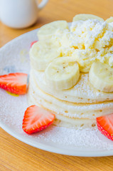 Pancake strawberry banana