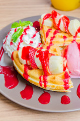 Strawberry banana pancake