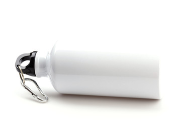 Stainless bottle water isolated white background