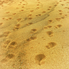 Footprints on the sand