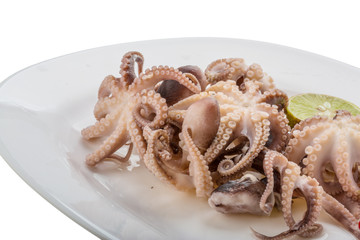 Boiled octopus