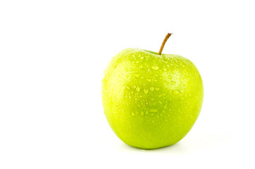 Green apple isolated white background