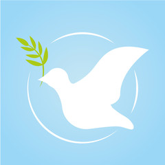 Abstract Peace Icon Isolated On Background