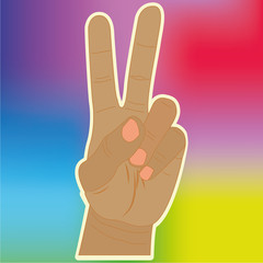 Abstract Peace Icon Isolated On Background