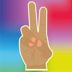 Abstract Peace Icon Isolated On Background