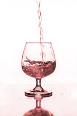 wine glass with water