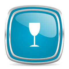 alcohol  blue glossy icon