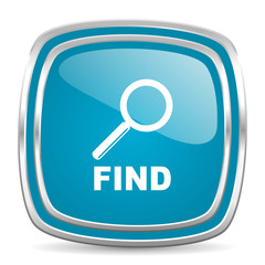 find blue glossy icon