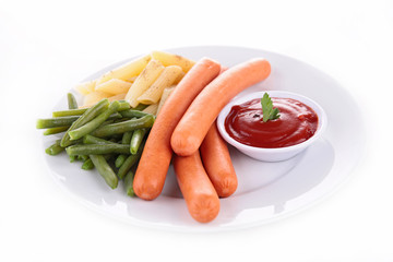sausage and vegetable