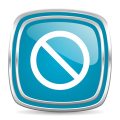 access denied blue glossy icon