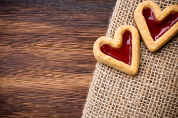 Heart cookies.