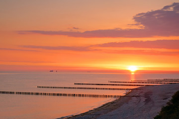 Sunrise at the baltic sea