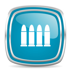ammunition blue glossy icon