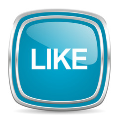 like blue glossy icon
