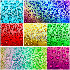 Water drops collage