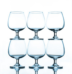 stack of empty wine