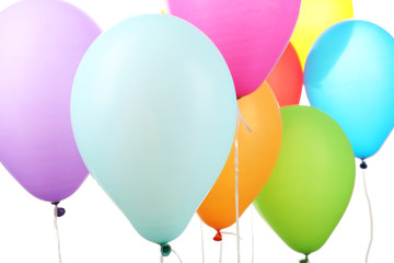 Color balloons close up