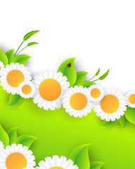 floral abstract vector frame