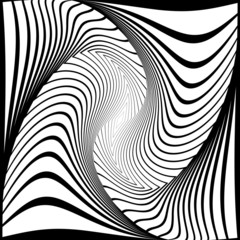 Design monochrome vortex movement illusion background