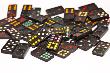 the domino on paper background