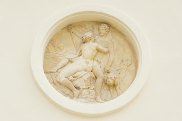 Detail of sculpture, Pohansko, Lednice region, Czech republic