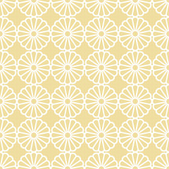 Seamless Pattern Flowers Yellow