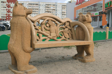 резьба по дереву - скамейка © cfirka