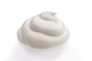 Cream isolated on white