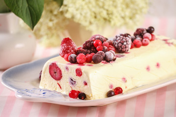 Summer fruits ice cream