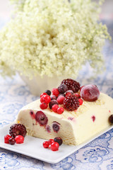 Summer fruits ice cream