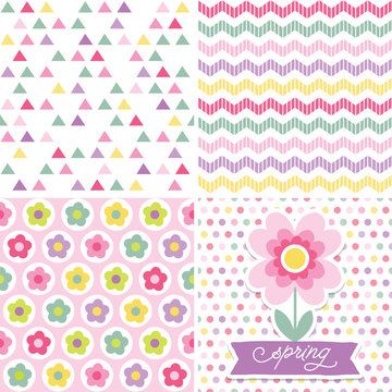 cute seamless spring background patterns