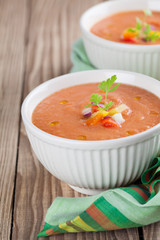 Gazpacho in bowls
