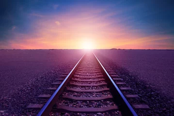 Photo sur Plexiglas Chemin de fer menant à la piste désirée dans le désert