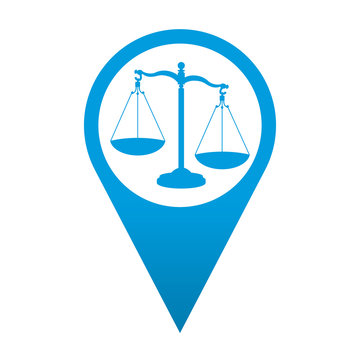 Icono localizacion simbolo balanza de justicia